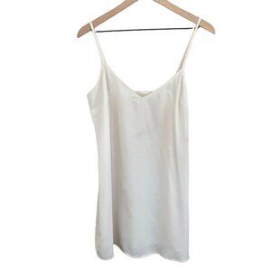 Something Navy cream ivory lightweight sleeveless under slip dress one size